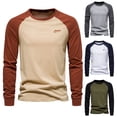 thumbnail image 1 of BdTemWBs Mens Raglan T-Shirt - Long Sleeve Casual Baseball Shirt Men Fashion Lightweight Pullover Shirts Basic Tops for Spring Fall, 1 of 8