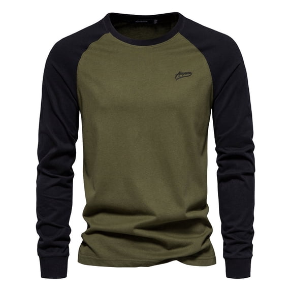 BdTemWBs Mens Raglan T-Shirt - Long Sleeve Casual Baseball Shirt Men Fashion Lightweight Pullover Shirts Basic Tops for Spring Fall