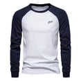 thumbnail image 1 of BdTemWBs Mens Raglan T-Shirt - Long Sleeve Casual Baseball Shirt Men Fashion Lightweight Pullover Shirts Basic Tops for Spring Fall, 1 of 7