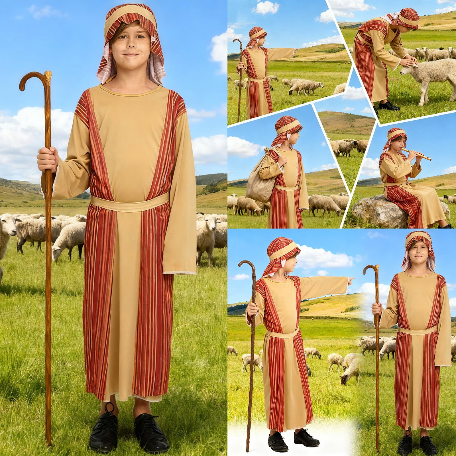 BdTemWBs Shepherd_Co_stume for Kids, Boys Shepherd_Co_stume, Boys ...