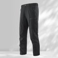 thumbnail image 1 of BdTemWBsMen's Drawstring Casual Pants Baggy Ripstop Work Multi Pocket Overalls Pantwith Pockets,E-Black L, 1 of 4