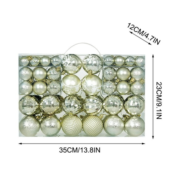 Bdday 100PCS Christmas Ball Ornaments Christmas Tree Decoration Holiday Multiple Styles Ornaments For Christmas Trees Party Ball Decoration