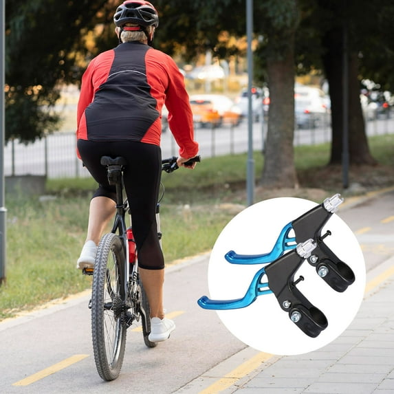 Bdday 1Pair Bike Brake Levers Universal Full Aluminum Alloy Bicycle Brake Handle Bicycle BMX Brake Handle MTB Mountain Bike Cycling Brake Levers for Most Bicycle