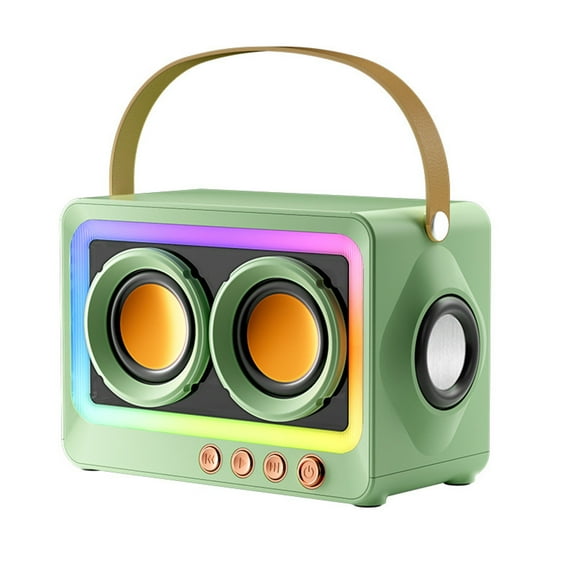 Bdday 360 Degree Stereo Sound Effect Long Battery Life Cool RGB Lighting Support Series Mirror Transparent Screen 5.3 Bluetooth Sound System