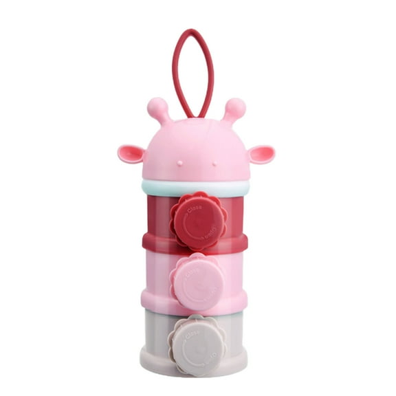 Bdday 4 Stackable Baby Milk Powder Dispenser Dispenser Non-Spill Travel Container Milk Powder Dispensers Pot Portable Snack Storage Box