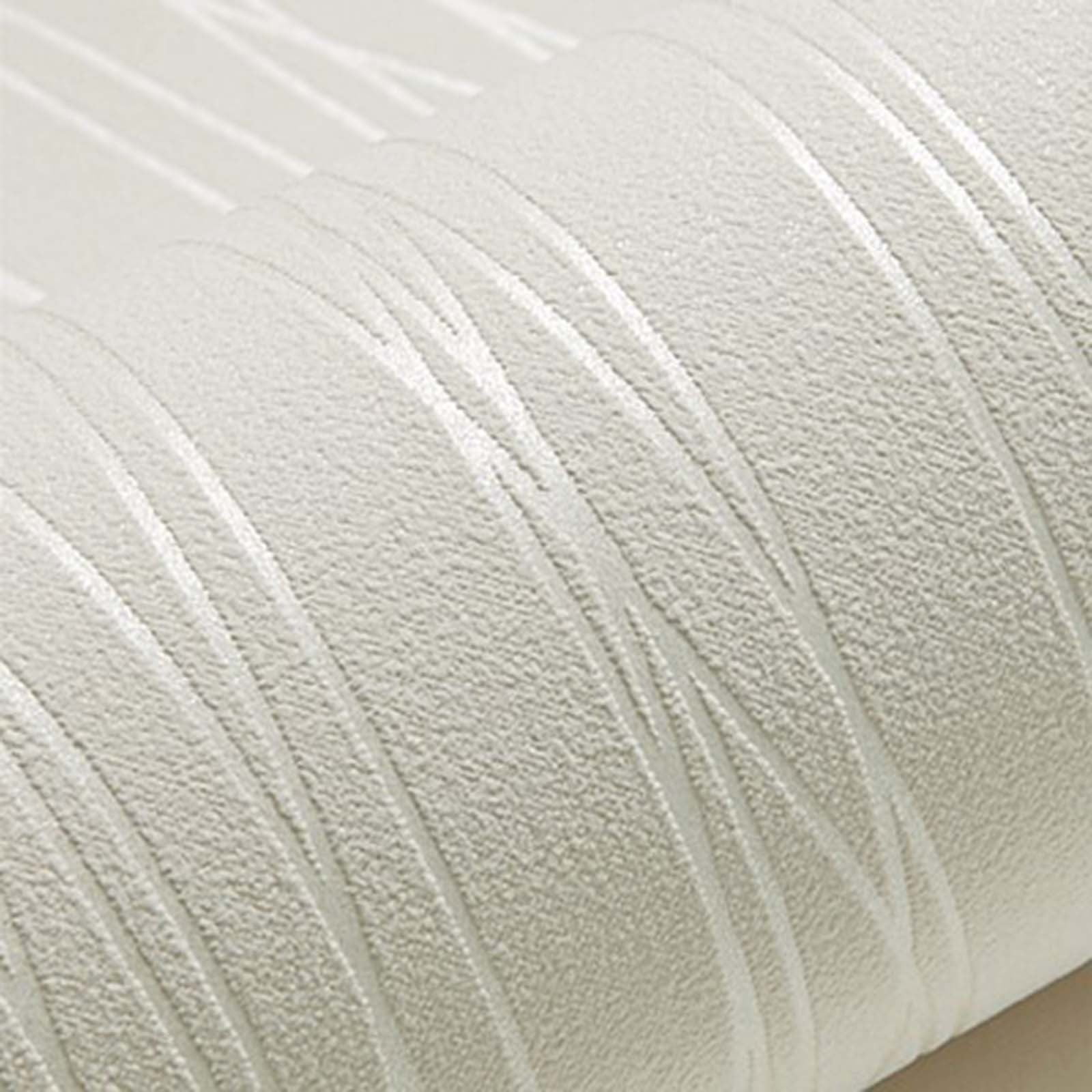 Bdday 53X910cm Modern Non-Woven Wallpaper Roll Glitter Stripe Textured Flocking Striped Wallcoverings for Bedroom Living Room
