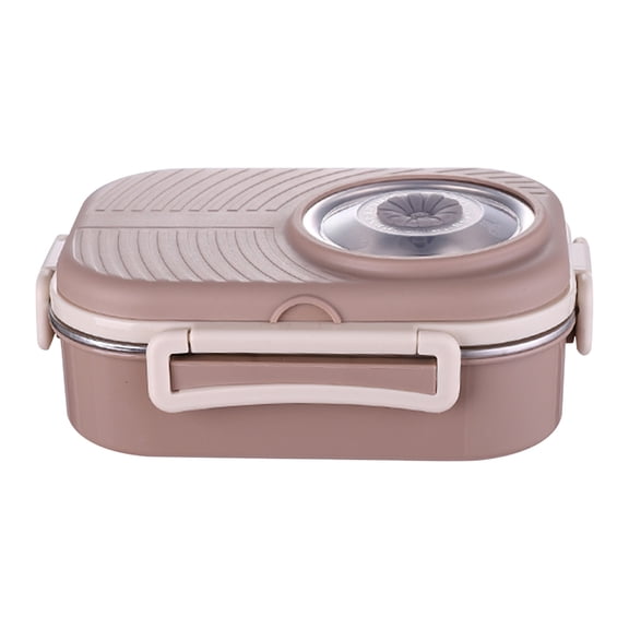Bdday Adult Bento Lunch Box Stainless Steel Lunch Box Office Worker Student Lunch Box Sealed Lunch Box with Soup Bowl Student Tableware Compartment Insulation Lunch Box Teen Lunch Box