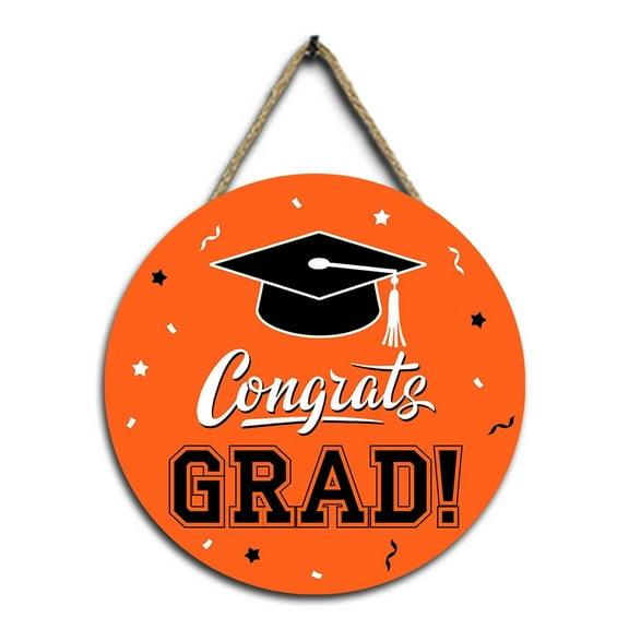 Bdday Baby Room Decor Wooden Graduation Party Decoration Door Congratulates Graduation Season Decoration Hanging Circular