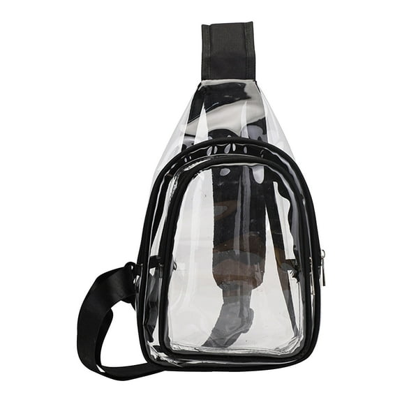 Bdday Beach Bag Fashionable Transparent Chest Bag for Men and Women with Large Capacity Pvc Plastic Jelly Swimming Beach Backpack Small Gym Bag