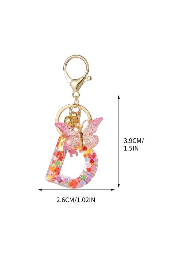 Bed Room Decor Aesthetic New English Letter Keychain Hanger Car Keychain Bag Accessories