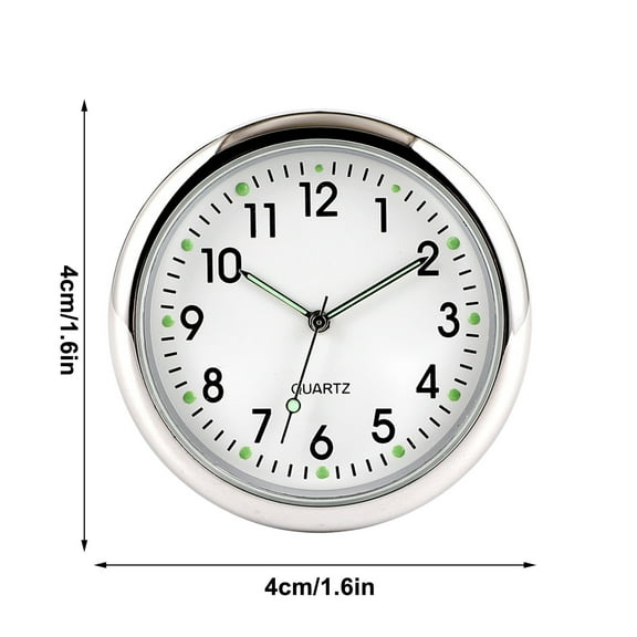 Bdday Bedroom Clock 4inch Dashboard Fluorescent Clock - Mini Car Sticked To Watch Car Truck Dashboard and Vent Mini Car Clock Dorm Decor