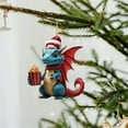 thumbnail image 1 of Bdday Christmas Decorations Santa Claus With Blue Dragon Ornaments For Christmas Tree Hanging Cute Acrylic Christmas Pendants Dinosaur Party New Year Supplies, 1 of 4