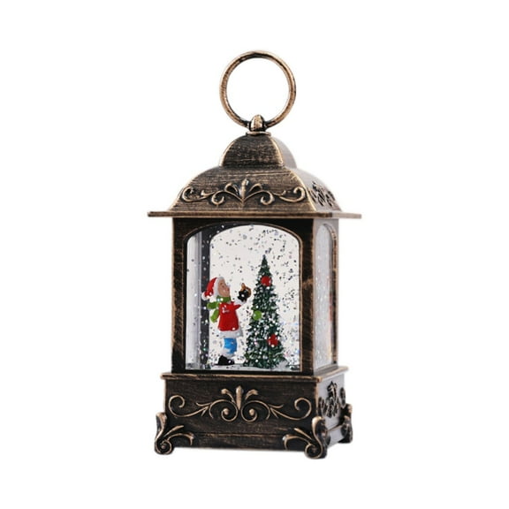 Bdday Christmas Oil Lamp Wind Lamp Drifting Snow Music Box Christmas Childrens Music Box Christmas Desktop Decoration