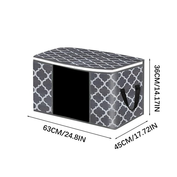 Bdday Clothes Storage Organizer Bins, Stackable Storage Bins-Foldable Oxford Cloth Steel Frame Storage Box for Clothing Storage Reinforced Handles