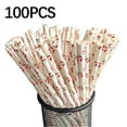thumbnail image 1 of Bdday Coffee Straws Disposable Kraft Paper Straw Cool Summer Fruit Pattern Paper Straw Paper Straws, 1 of 3