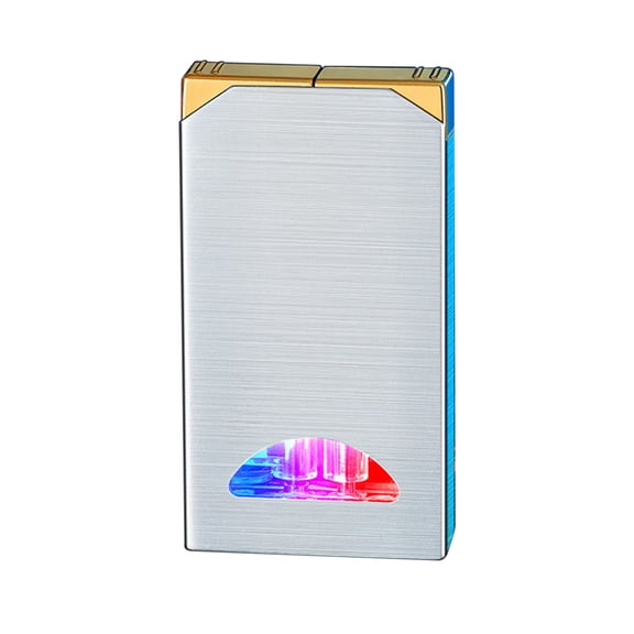 Bdday Cool Torch Lighters Windproof for Outdoor Douable Blue Flame Refillable Lighters