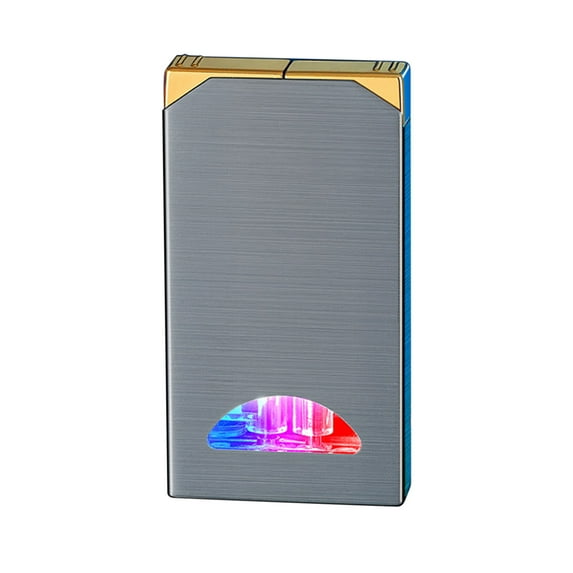 Bdday Cool Torch Lighters Windproof for Outdoor Douable Blue Flame Refillable Lighters