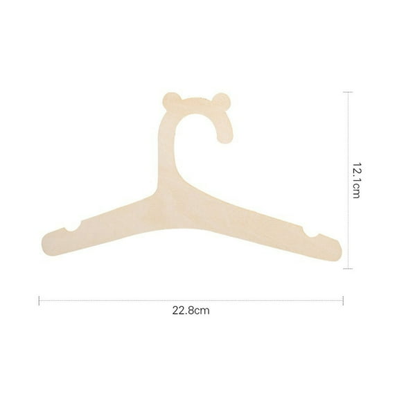 Bdday Corner Storage Wooden Hangers for Children 9-Inch Wooden Hangers for Clothes and Pants Wooden Hangers for Babies and Children Door Hanger