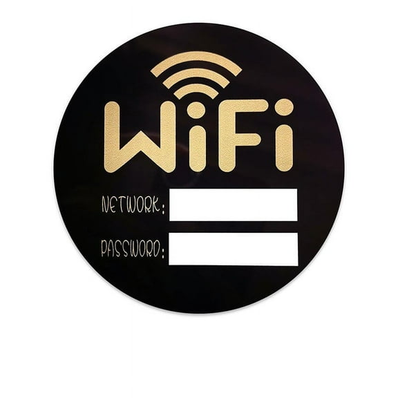 Rbaofujie Living Room Decor Wifi Sign 3.9x3.9 Inch Acrylic Home Wifi Password Sign White Acrylic Guest Wifi SignsCute Halloween Decor Black