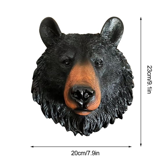 Bdday Desk Decorations Mount Wall Statue Bust Wolf/Leopard/Bear Head Sculpture for Home Decoration Living Room Bedroom Office Bar