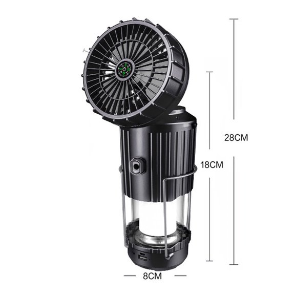 Bdday Desk Fans Small Quiet 6 In 1 Multifunctional Rechargeable Outdoor Led Camping Lantern with Fan Fans and
