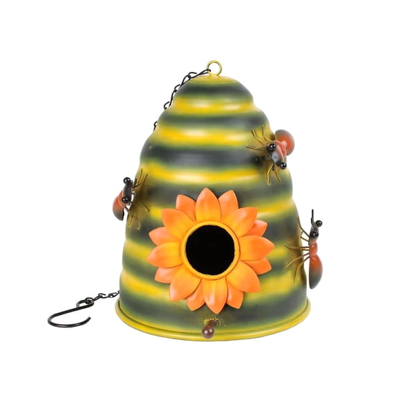 Bdday Dining Room Wall Decor Courtyard Garden Decoration and Layout Parrot Outdoor Bird House Warm Winter Bird Hanging Iron Crafts Birthday Decorations