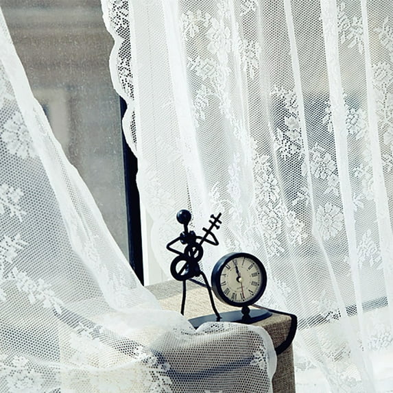 Bdday Door Window Curtains Flower Sheer Curtain Tulle Window Voile Drape Valance 1 Panel Fabric Outdoor Patio Curtains