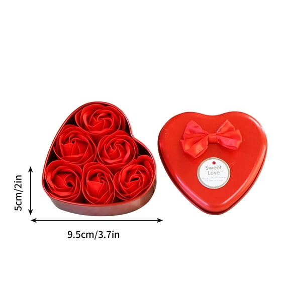 Rbaofujie Wedding Decor Artificial Flowers Wedding Heart Body Gift Rose Scented Flower 6Pcs Decoration Bath Soap Home DecorDried Flowers Multi-color