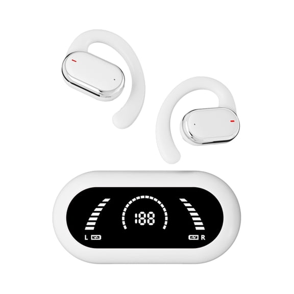 Bdday Ear Mounted Non In Ear Intelligent Digital Display Bluetooth 5.3 Directional Sound Transmission With Long Battery Life Wireless Earphones
