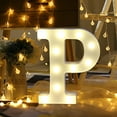 thumbnail image 1 of Bdday Entryway Decor Alphabet Led Letter Lights Light Up White Plastic Letters Standing Hanging P Wedding Decor, 1 of 3