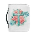 thumbnail image 1 of Bdday Floral Bible Cover Bible Case Leather Bible Cover Study Bible Carrying Case Bible Organizer Tote Bag Bible Bag with Handles, 1 of 3