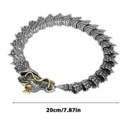 Bdday Front Porch Decor Three-Dimensional Vintage Dragon Head Bracelet for Both Men and Women Domineering Personality Trend Collectible Grade Jewelry Birthday Gift