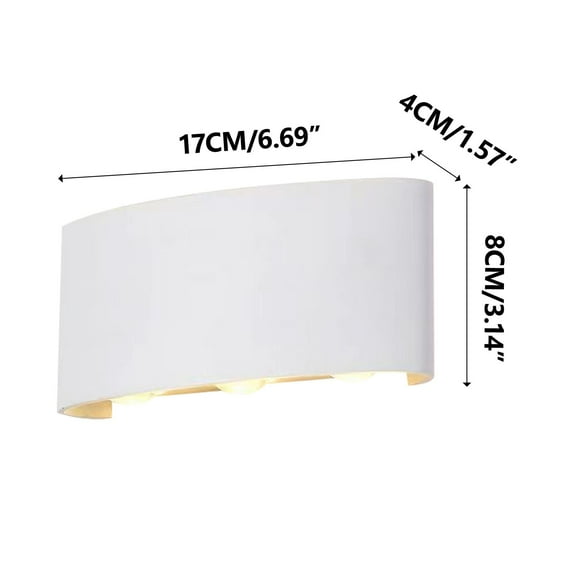 Bdday Garden Lights Wall Sconces Down Lighting Indoor Double-Head Curved Wall Lamp Modern Bedroom Lamp Warm White Light Wall Light
