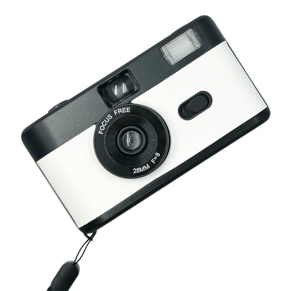 Bdday Half Frame Film Camera 35MM Retro Film Camera Reusable HD Gift Camera Focus- Built-in Flash Easy To Use. Film AAA Battery Are Not Included