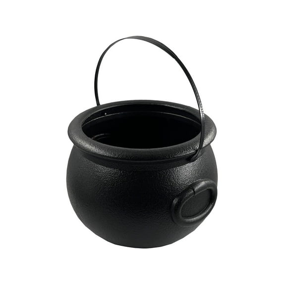 Bdday Halloween Large Cauldron, Plastic Witch Pot with Handle, Vintage Cauldron Candy Bowl for , Dressing Accessories, Halloween Decorations