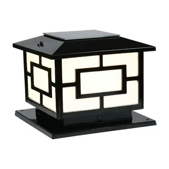 Bdday Halloween Lights Zhongzi Outdoor Solar Column Headlight New Chinese Courtyard Light Front Door Retro Villa Wall Column Light Solar Garden Lights