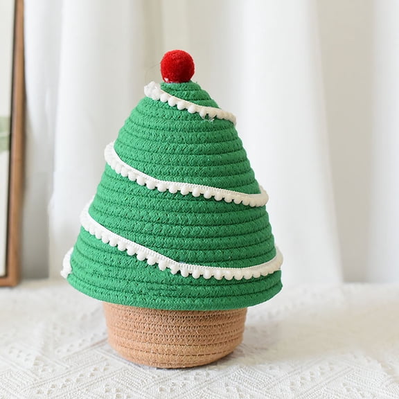 Bdday Home Decor Woven Baskets with Lids Storage Baskets Storage Containers Cottons Thread Storage Basket with Lid Woven Storage and Organizing Basket Vintage Christmas Decor