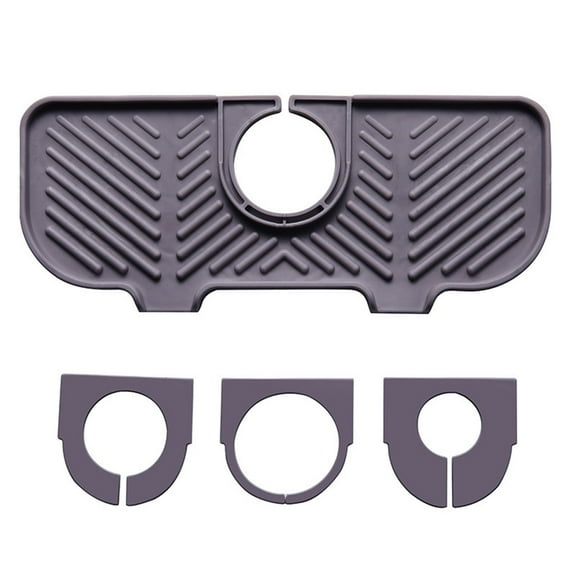 Bdday Kitchen Faucet Sink Splash Guard, Silicone Faucet Water Catcher Mat – Sink Draining Pad Behind Faucet, Rubber Drying Mat for Kitchen & Bathroom Countertop Protect