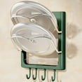 thumbnail image 1 of Bdday Kitchen Gadgets Pot Cover Rack Wall Mounted Hole Kitchen Storage Rack Multifunctional Household Storage Rack Cutting Board Rack Multi-Layer Cutting Board Rack Kitchen Gadgets, 1 of 4