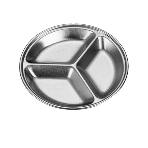 Bdday Kitchen Utensils Set Divided Snack Barbecue Dipping Dish Stainless Dishes Stainless Steel Dish Stainless Steel Dish Soy Dish Dipping Bowls Dish Stackable Storage Kitchen Decor