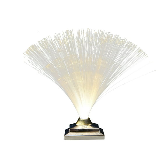 Bdday Led Fiber Optic Lamp Color Changing Fiber Optic Centerpiece with Crystal Base Battery Powered Glitter Fiber Optic Lights 12.4 Inch Sensory Light for Table Home Decor, Remote Control