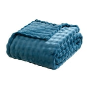 Bdday Light Blankets for Summer Soft Bubble Fleece Blanket Warm and Soft Single Layer Double-Sided All-Season Solid Color Plush Blanket Yoga Blanket