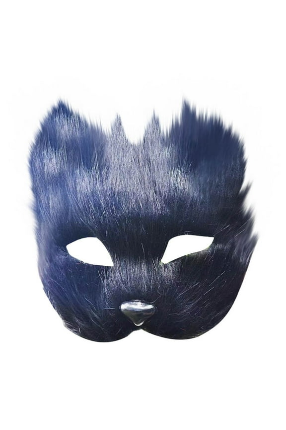 Mask Halloween Fox Mask dress up Half Face Animal Furry Party Christmas Eye Cat Masks Easter Half-Face Masks