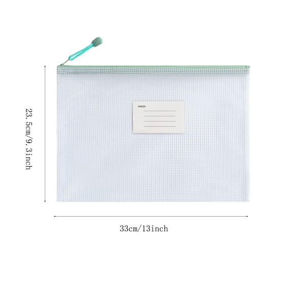 Bdday Mesh Zipper Bags Document Bag A4 Document Pouches File Folders Back To School Supplies