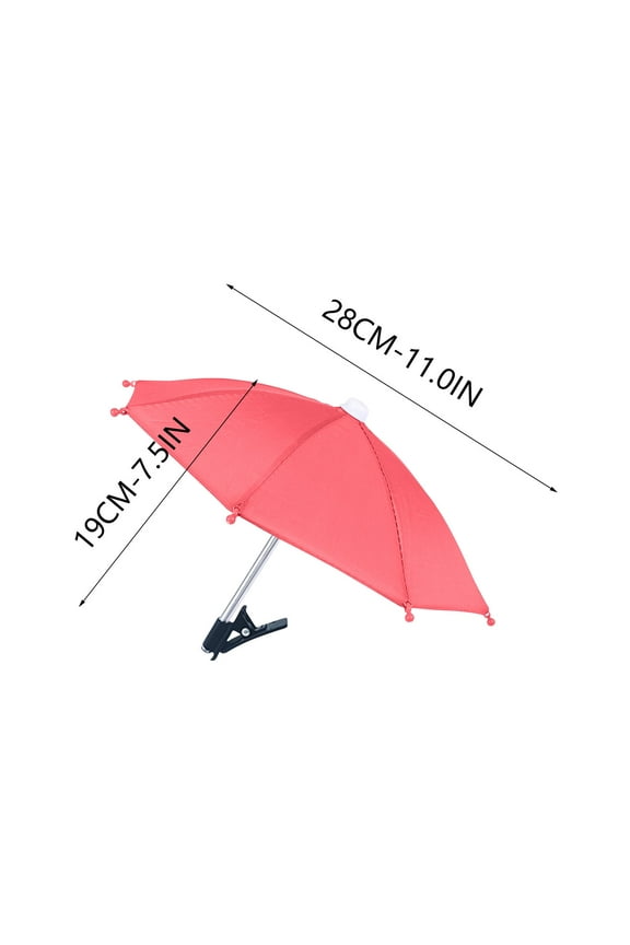 Mobile Phone Clip Umbrella Mobile Phone Umbrella Outdoor Mobile Phone Rain and Sunshade Umbrella Mobile Phone Sun Protection and Reflective Small Umbr