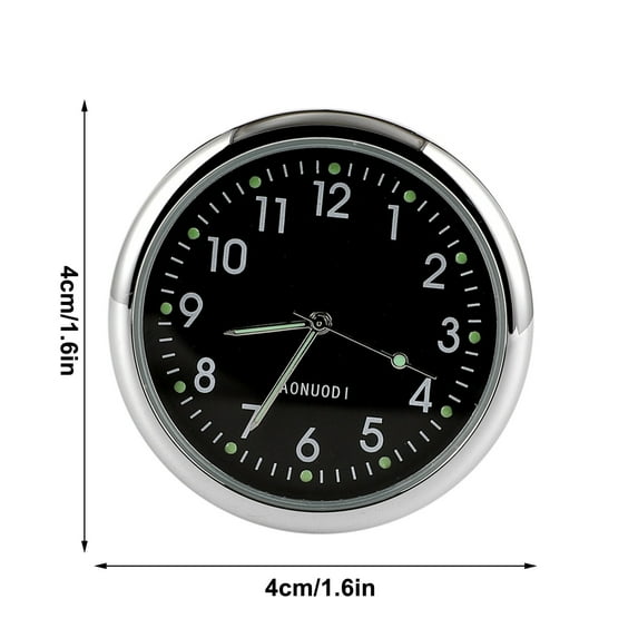 Bdday Modern Wall Clock 4inch Dashboard Fluorescent Clock - Mini Car Sticked To Watch Car Truck Dashboard and Vent Mini Car Clock Back To School Decorations