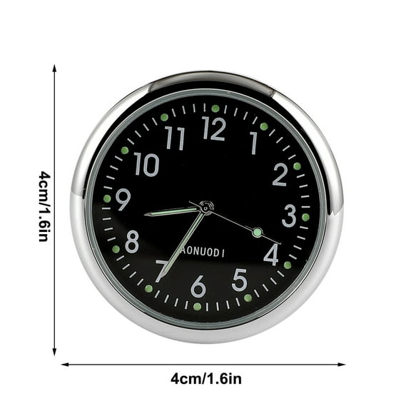 Bdday Modern Wall Clock 4inch Dashboard Fluorescent Clock - Mini Car Sticked To Watch Car Truck Dashboard and Vent Mini Car Clock Back To School Decorations