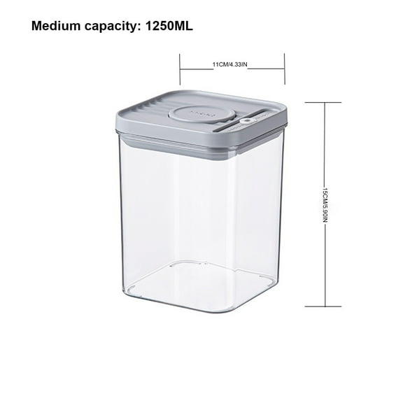 Bdday Outdoor Storage Box Food Grade Pet Transparent Plastic Press Sealed Can Leakproof Storage Can Rice Container
