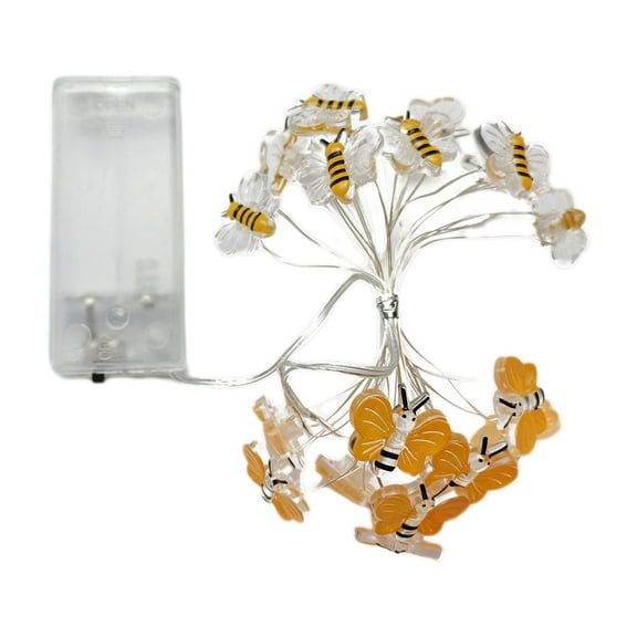 Bdday Patio Lights Bee Light String Bee Shaped Lamp Holiday Decoration Led Copper Wire Lamp Prop Christmas Decorations