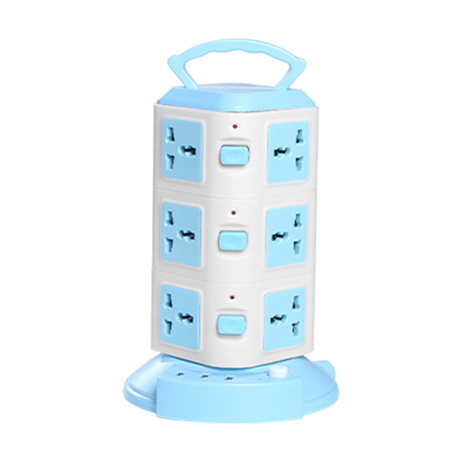 Bdday Power Strip Tower Surge Protector Power Strip with Usb 12 Outlets with 3 Usb Ports , Flat Plug 6.6ft Extension Cord Multi Plug Outlet Extender Overload Protection for Home Office